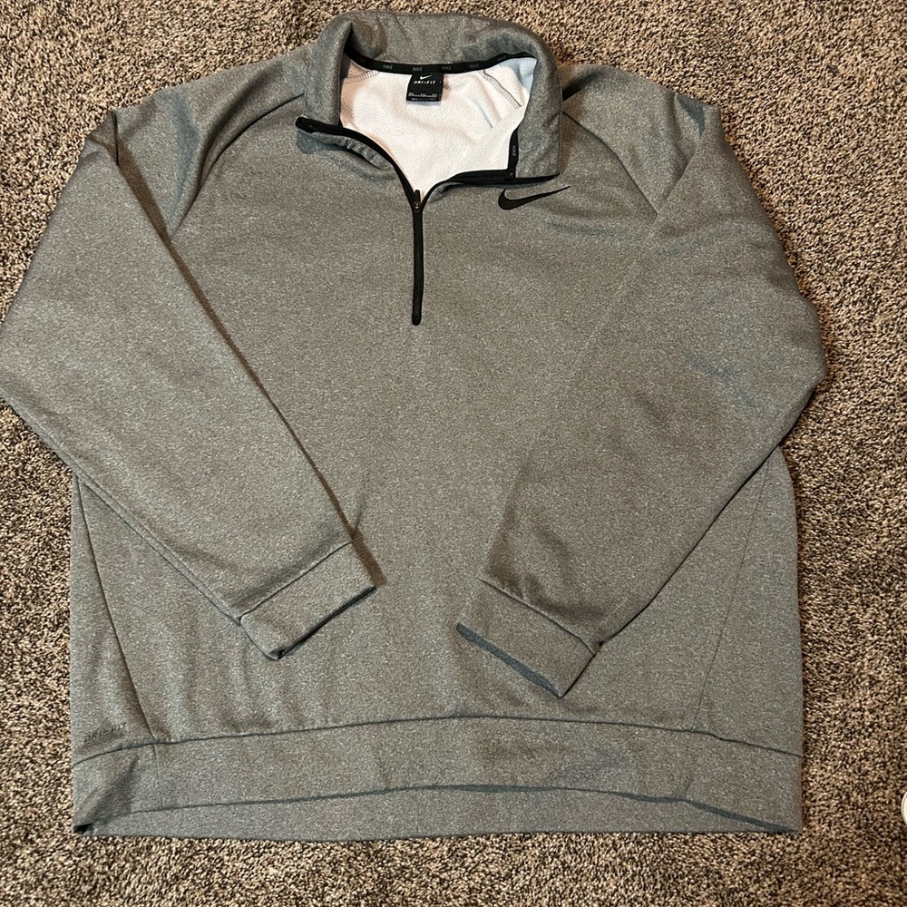 Nike Gray Quarter-Zip Pullover